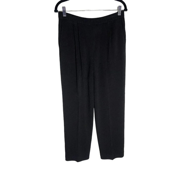 St. John Basics Black Santana Knit Pleated Pants-sz 10 - Picture 1 of 10